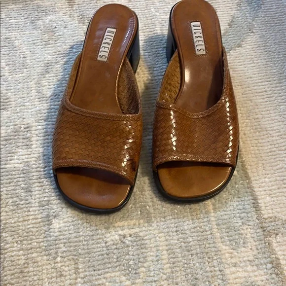 Nickels Brown Mules Classic Leather Design - Picture 2 of 6